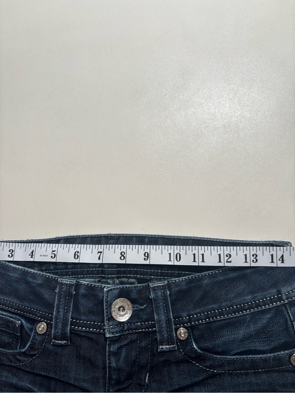 Guess premium Y2K Dark Blue Flare Jeans for Women size 25 grunge - Picture 10 of 13